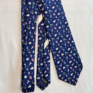 Salvatore Ferragamo Silk Necktie, Made in Italy - Cartoon Animals
